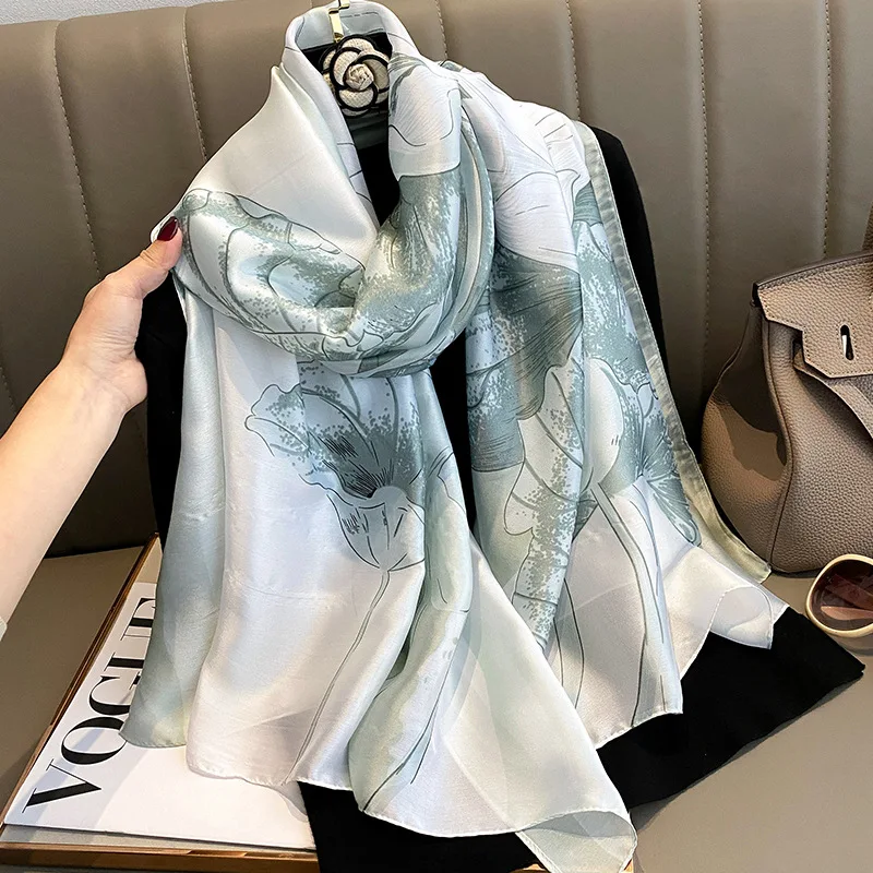 2023 New 180*90cm Silk Scarf Women Retro Beach Long Large Size Silk Scarf Spring Autumn Sunscreen Flower Print Shawl Hijab Lady
2023 New 180*90cm Silk Scarf Women Retro Beach Long Large Size Silk Scarf Spring Autumn Sunscreen Flower Print Shawl Hijab Lady