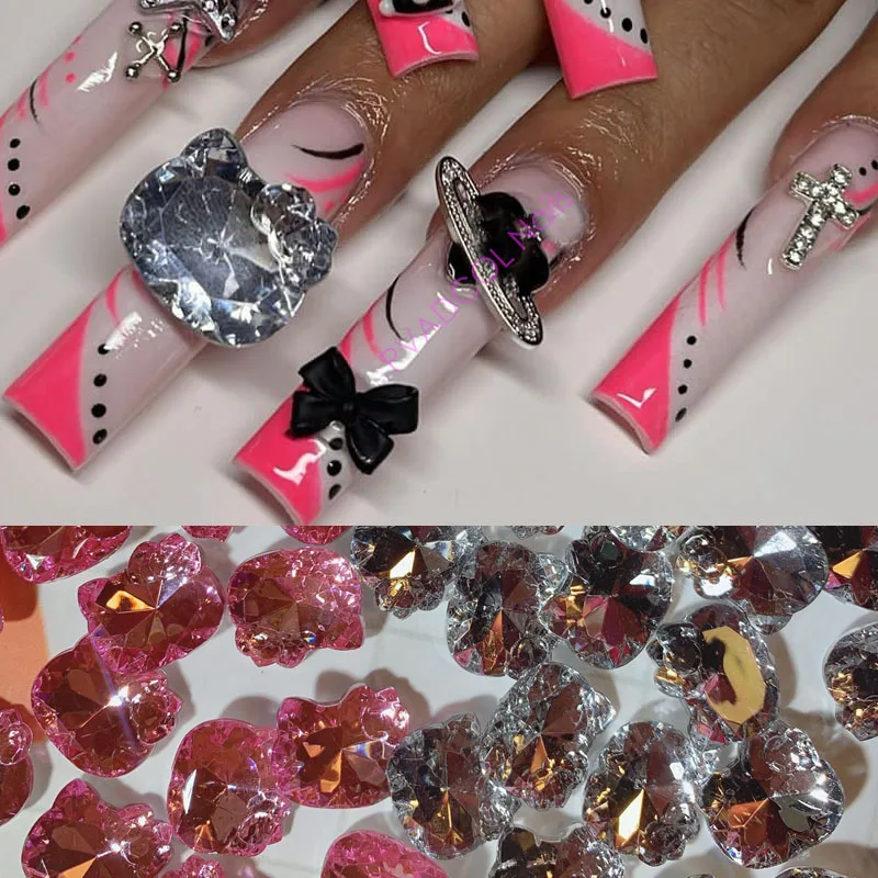 10pcs Kawaii Pink Cat Nail Art Decorations Diamond 3D Charms Salon Tips Nail Jewelry Rhinestone Crystal Manicure Supplies
10pcs Kawaii Pink Cat Nail Art Decorations Diamond 3D Charms Salon Tips Nail Jewelry Rhinestone Crystal Manicure Supplies