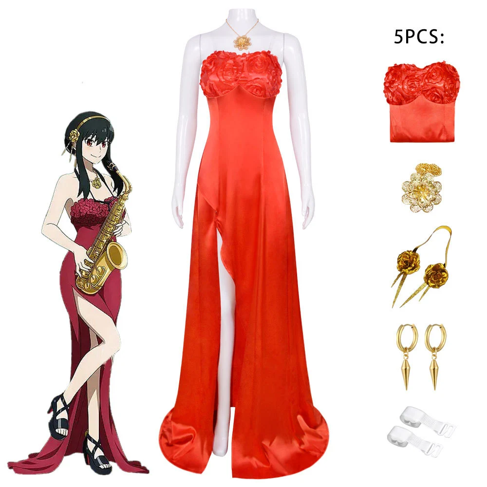 Anime Spy x Family Yor Forger Cosplay Costume Wig Adults Red Tube Top Dress Necklace Halloween Party
Anime Spy x Family Yor Forger Cosplay Costume Wig Adults Red Tube Top Dress Necklace Halloween Party