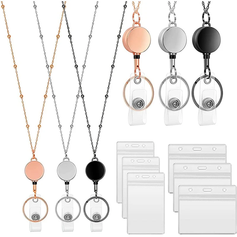 Long Retractable Badge Reel Lanyard With ID Card Holders Office Supplies Name Card Keychain Badge Holder Work Card Necklace
Long Retractable Badge Reel Lanyard With ID Card Holders Office Supplies Name Card Keychain Badge Holder Work Card Necklace