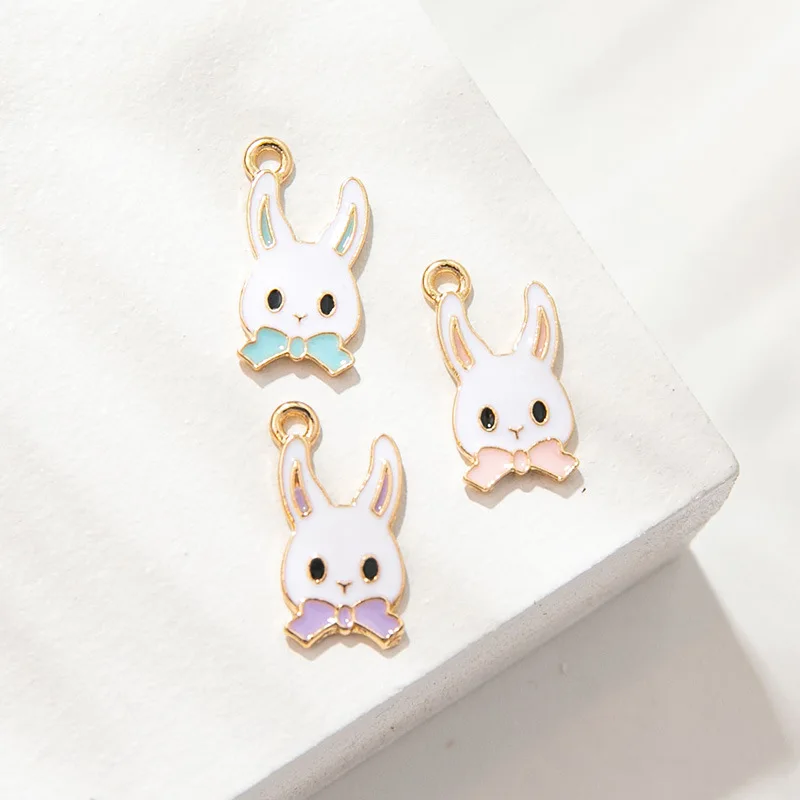 10Pcs Gold Plated Enamel Bow Girl Rabbit Head Charm Pendant for Jewelry Making Bracelet Necklace Earrings DIY Handmade Craft
10Pcs Gold Plated Enamel Bow Girl Rabbit Head Charm Pendant for Jewelry Making Bracelet Necklace Earrings DIY Handmade Craft