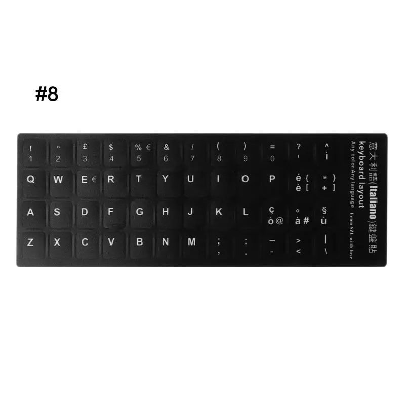 Russian French/Spanish/Japanese/German/Arabic/Korean/Italian Keyboard Sticker P9JB
Russian French/Spanish/Japanese/German/Arabic/Korean/Italian Keyboard Sticker P9JB