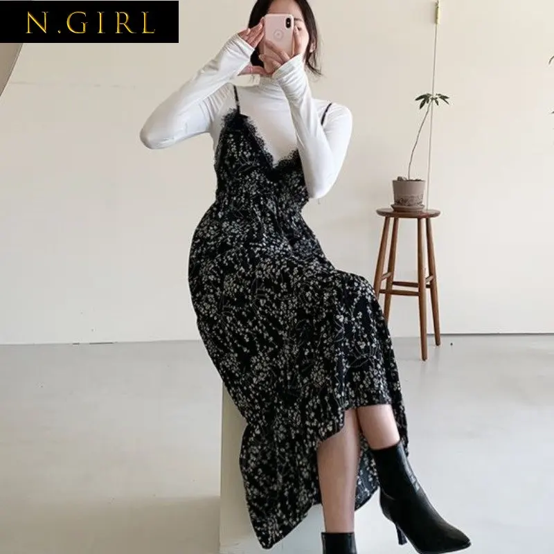 N GIRLS Long Sleeve T Shirts High Collar Tops Sexy Lace Patchwork Floral Chiffon Dress Spaghetti Strap Sets Fashion Retro Bottom 
N GIRLS Long Sleeve T Shirts High Collar Tops Sexy Lace Patchwork Floral Chiffon Dress Spaghetti Strap Sets Fashion Retro Bottom