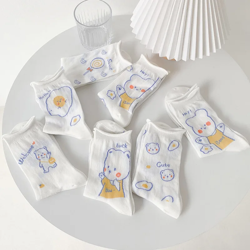 White Bear Roll Up Socks Woman Socks Mesh Socks Harajuku Accessories Thin Ventilate Cotton Socks Fashion White Socks 34-39 Size
White Bear Roll Up Socks Woman Socks Mesh Socks Harajuku Accessories Thin Ventilate Cotton Socks Fashion White Socks 34-39 Size