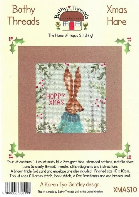 

birthday threads xmas10 Christmas rabbit 20-20 Cross Stitch Kit Packages Counted Cross-Stitching Kits Cross stich unPainting Set