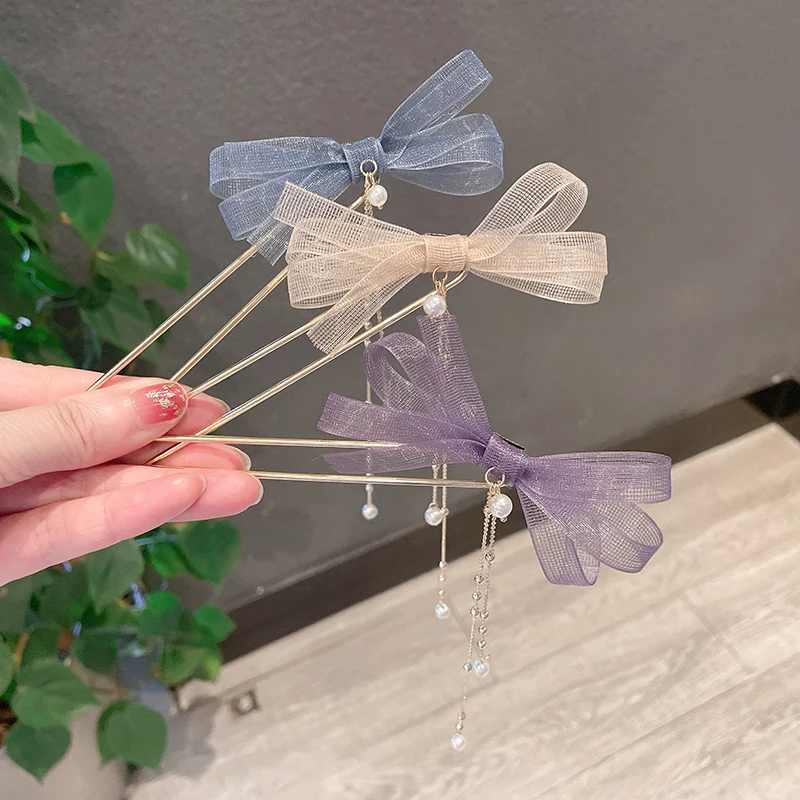 2022 New Sweet Women Mesh Bow Hairdresser Chiffon Bowknot Pearl Hair Clip Stick Fashion Lady Hairwear Hair Accessory
2022 New Sweet Women Mesh Bow Hairdresser Chiffon Bowknot Pearl Hair Clip Stick Fashion Lady Hairwear Hair Accessory
