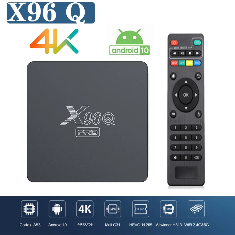 Приставка Смарт-ТВ Allwinner H313 4K X96Q Pro, Android 10, 4 ядра, HD HDR, HDMI, 2,4 ГГц
Приставка Смарт-ТВ Allwinner H313 4K X96Q Pro, Android 10, 4 ядра, HD HDR, HDMI, 2,4 ГГц