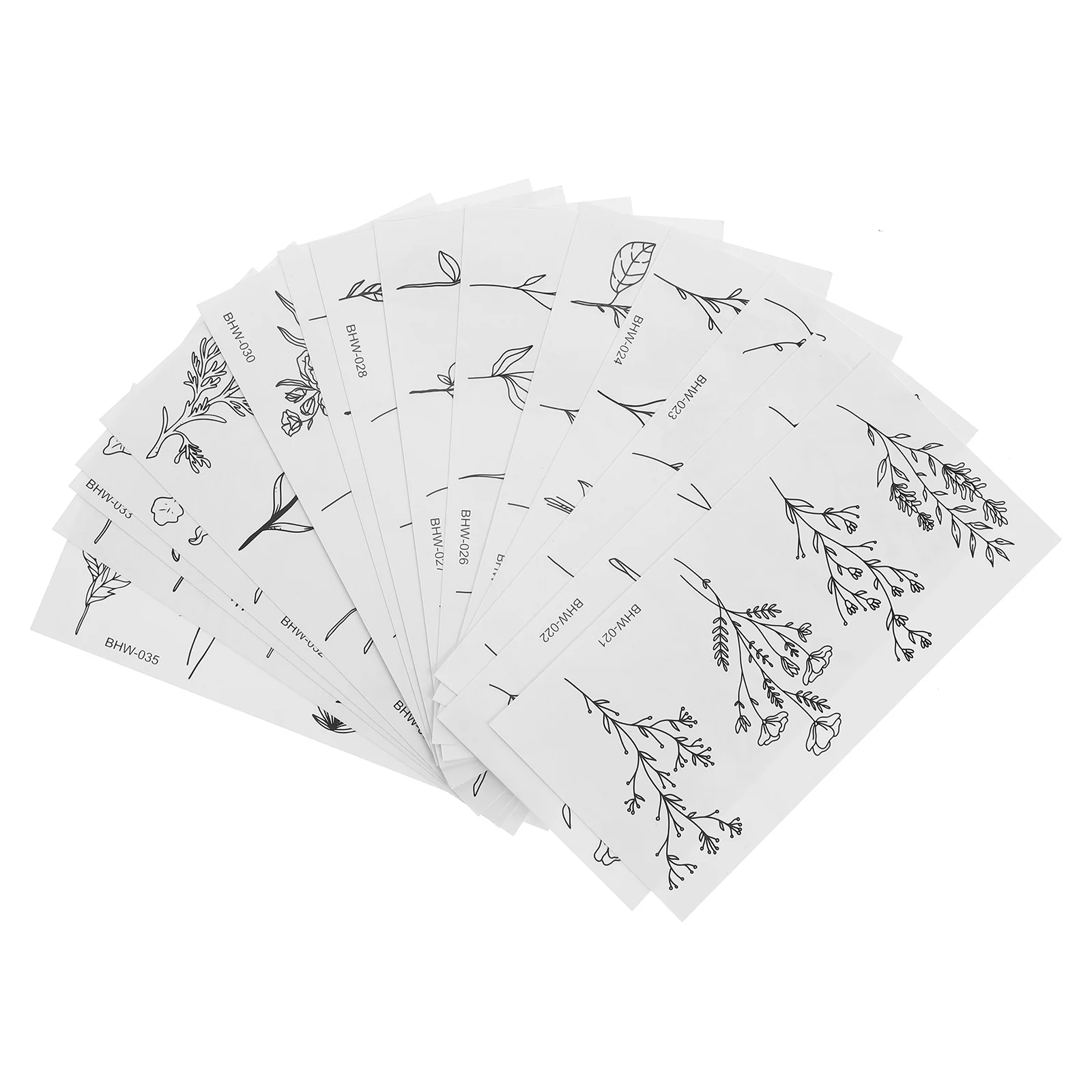 

15 Sheets Tiny Branch Tattoos Stickers Face Hands Arm Flower Temporary Tattoos