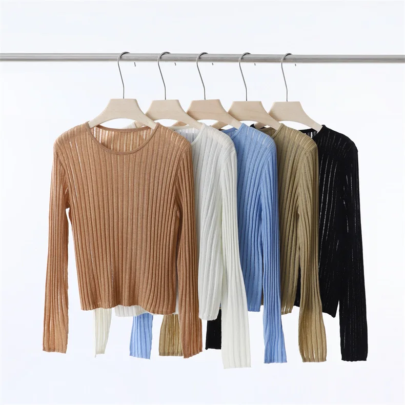 Spring Hollow Wool Knitted Sweaters Women Pullovers Thin Inner Layer Outerwear Shirts Fashionable Round Neck Korean Loose Tops
Spring Hollow Wool Knitted Sweaters Women Pullovers Thin Inner Layer Outerwear Shirts Fashionable Round Neck Korean Loose Tops