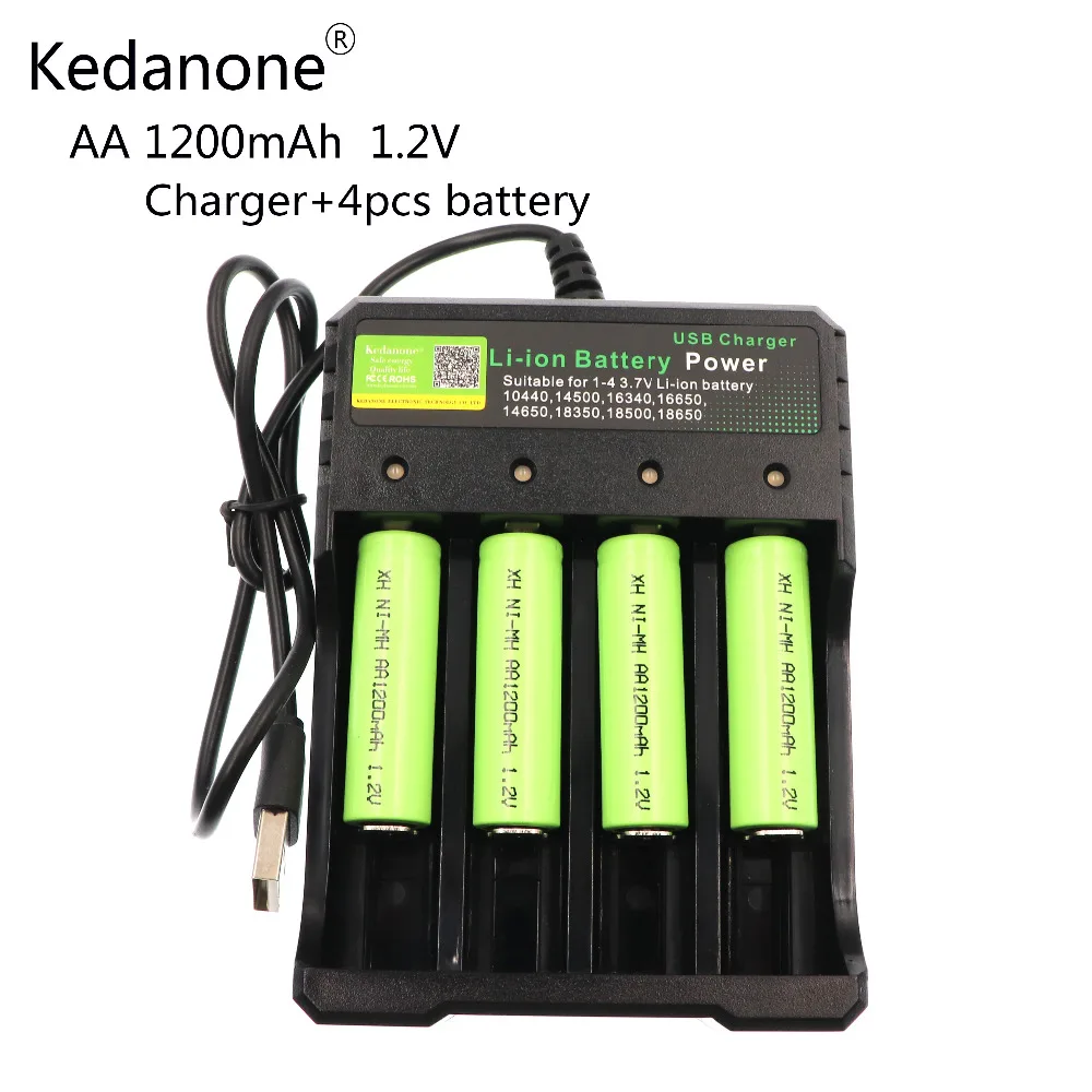 Charger and 4pcs AA1.2V 1200mAh battery NI MH AA Pre-Charged Rechargeable Batteries Rechargeable aa Battery For Toys Camer KTV
Charger and 4pcs AA1.2V 1200mAh battery NI MH AA Pre-Charged Rechargeable Batteries Rechargeable aa Battery For Toys Camer KTV