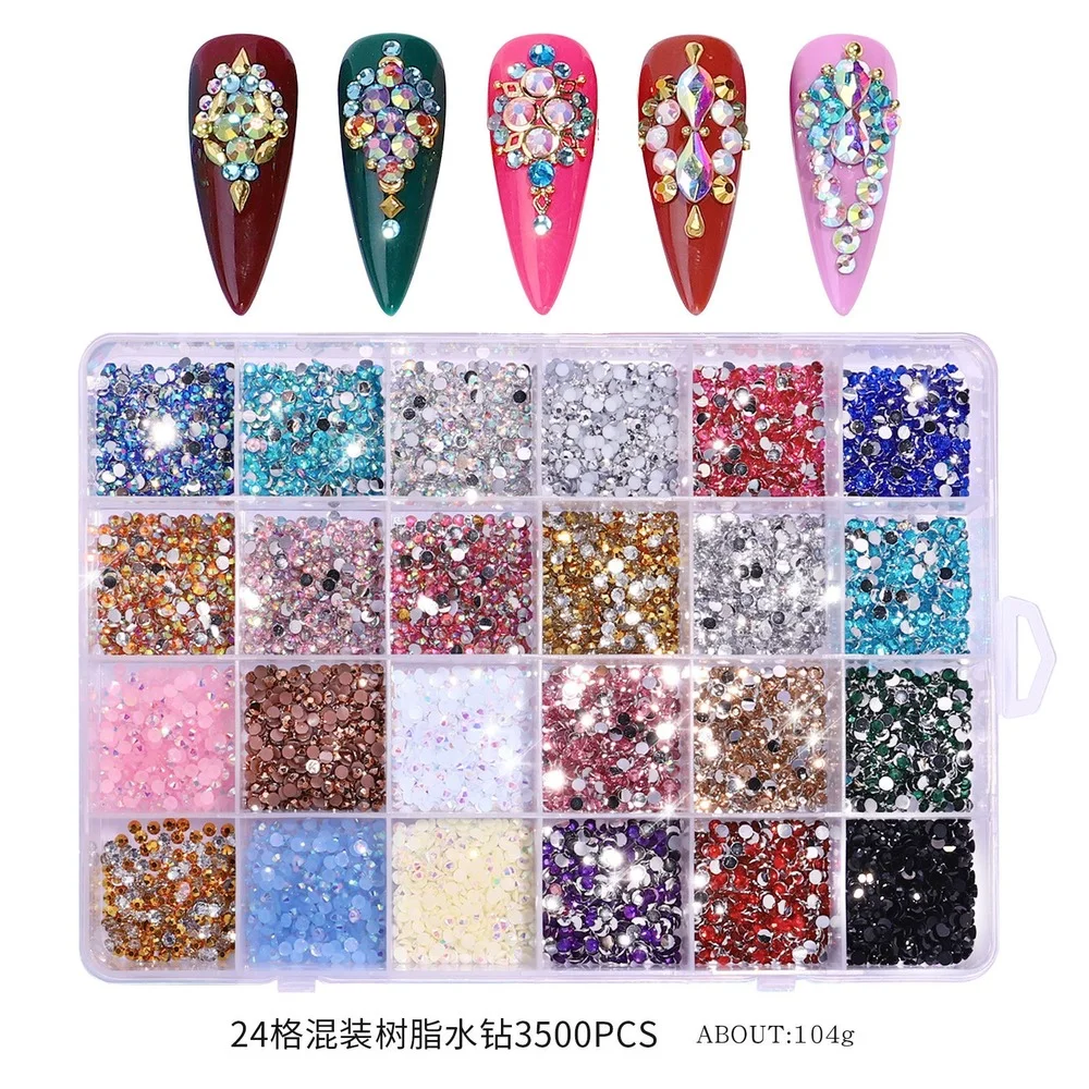 Flat Bottom Resin Nail Drill 24 Grid Fluorescent Electroplating AB Resin Drill Diy Jewelry Accessories
Flat Bottom Resin Nail Drill 24 Grid Fluorescent Electroplating AB Resin Drill Diy Jewelry Accessories