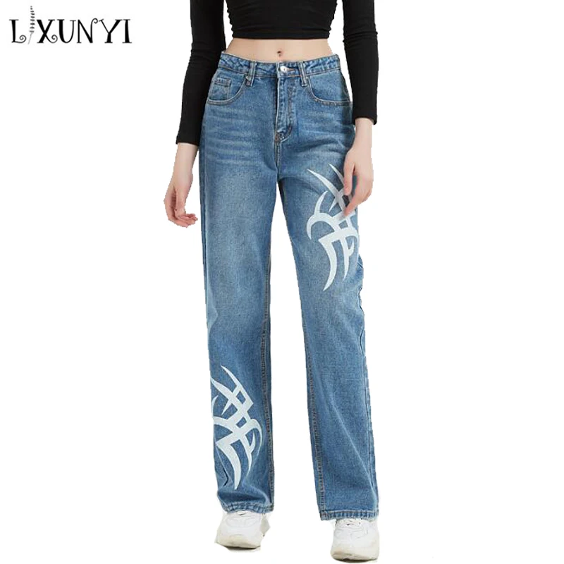 LXUNYI Spring Autumn Washed Straight Women Jeans Jeans Woman High Waist Lady Casual jeans Trousers pantalon pour femme
LXUNYI Spring Autumn Washed Straight Women Jeans Jeans Woman High Waist Lady Casual jeans Trousers pantalon pour femme