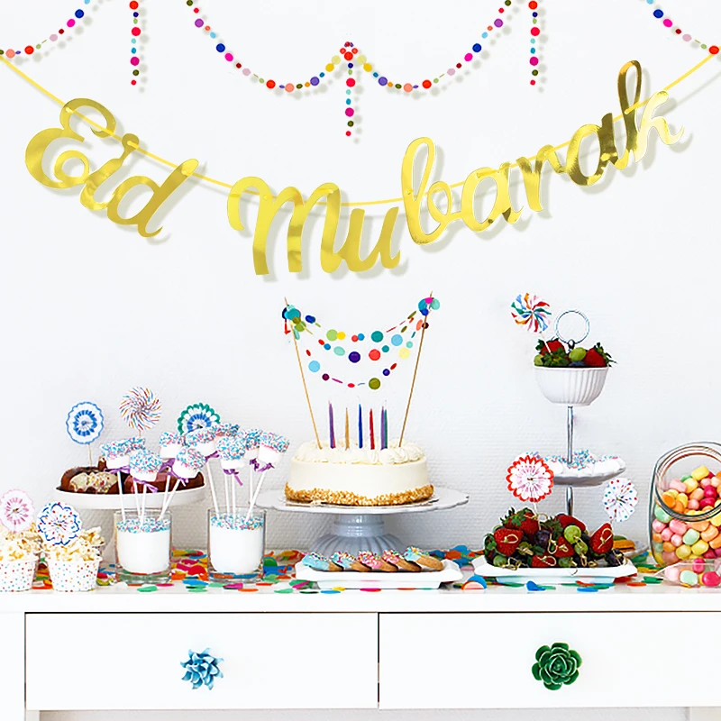 1set Eid Mubarak Banner Muslims Ramadan Mubarak Decorations Paperboard Hanging Flag With Ropes Islam Home Decors Party Supplies
1set Eid Mubarak Banner Muslims Ramadan Mubarak Decorations Paperboard Hanging Flag With Ropes Islam Home Decors Party Supplies