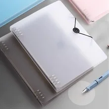 Transparent Loose Leaf Binder Notebook Cover A4/B5/A5 PP Cover Inner Core Cover Note Book Diary Stationery School Supplies