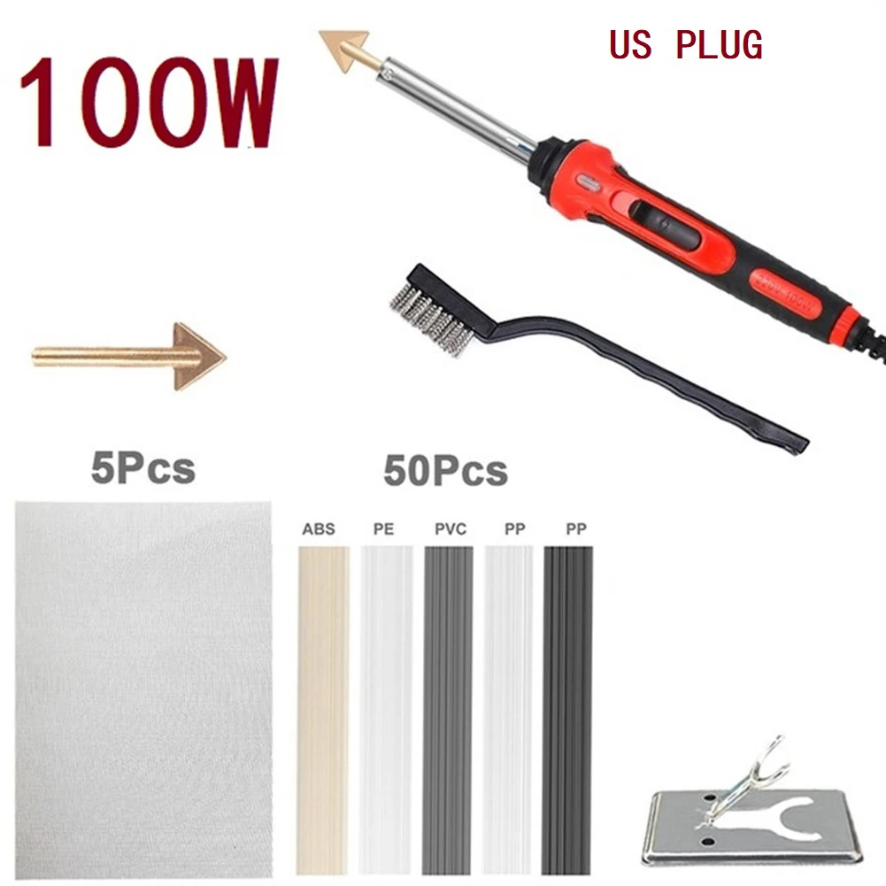 Car Bumper Repair Type Electric Soldering Iron 100WPlastic Welding Kit For Bumper Kayak Repair Tools Kit PE PP PVC ABS Electrode
Car Bumper Repair Type Electric Soldering Iron 100WPlastic Welding Kit For Bumper Kayak Repair Tools Kit PE PP PVC ABS Electrode