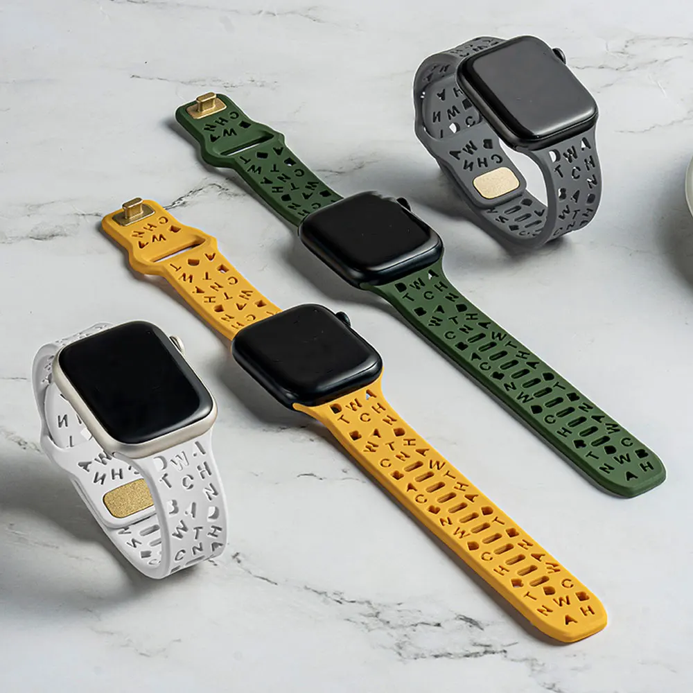 Silicone Watchband for Apple Watch Strap 44mm 40mm 45mm 41mm 38mm 42mm Smart Watch Bracelet Watchband Iwatch Series 3 6 Se 7 8
Silicone Watchband for Apple Watch Strap 44mm 40mm 45mm 41mm 38mm 42mm Smart Watch Bracelet Watchband Iwatch Series 3 6 Se 7 8
