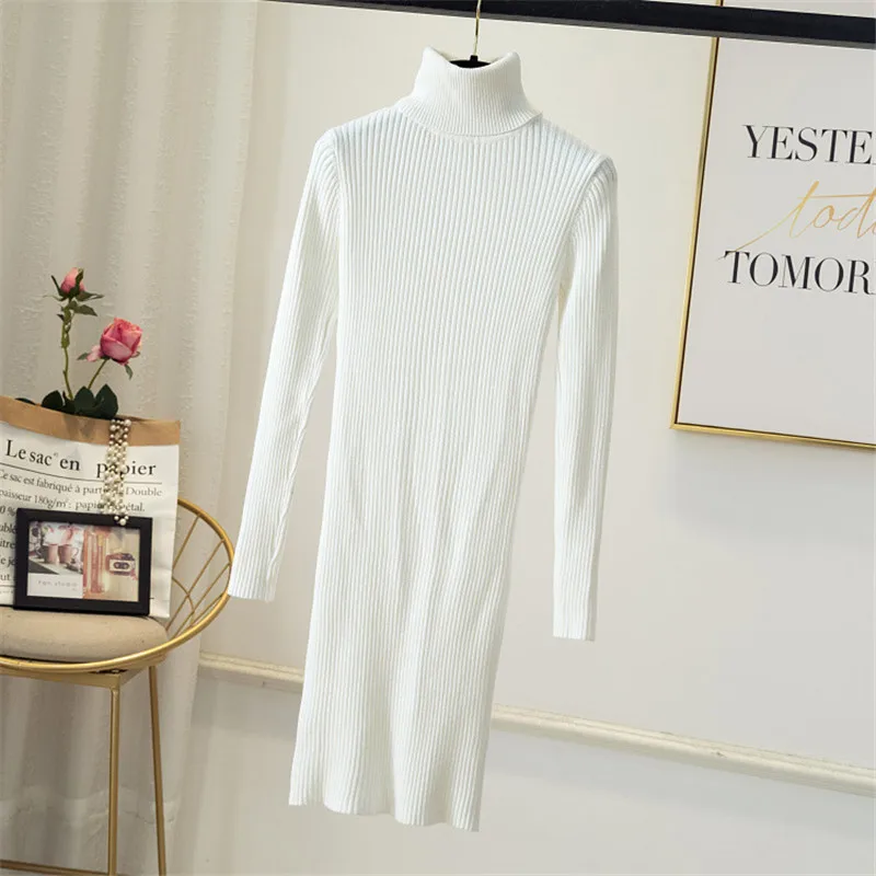 Bottoming Dress Autumn Winter 2022 New Women Turtleneck Knitted Dress Casual Solid Full Sleeve Medium Long Female Office Lady
Bottoming Dress Autumn Winter 2022 New Women Turtleneck Knitted Dress Casual Solid Full Sleeve Medium Long Female Office Lady