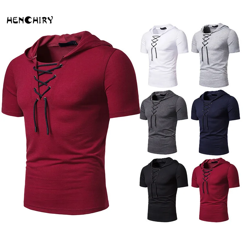 Summer Men Personalized T-shirt Hooded Short-sleeved T-shirt Slim Sportswear Fashion Simple Fitness Large Size Top Clothing
Summer Men Personalized T-shirt Hooded Short-sleeved T-shirt Slim Sportswear Fashion Simple Fitness Large Size Top Clothing