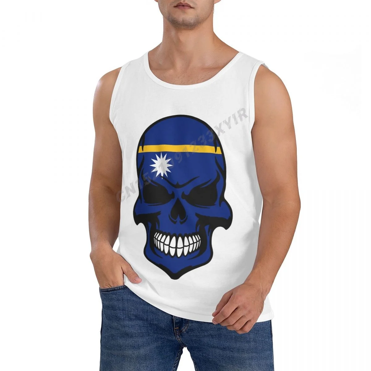 Мужская майка с круглым вырезом, без рукавов
Мужская майка с круглым вырезом, без рукавов