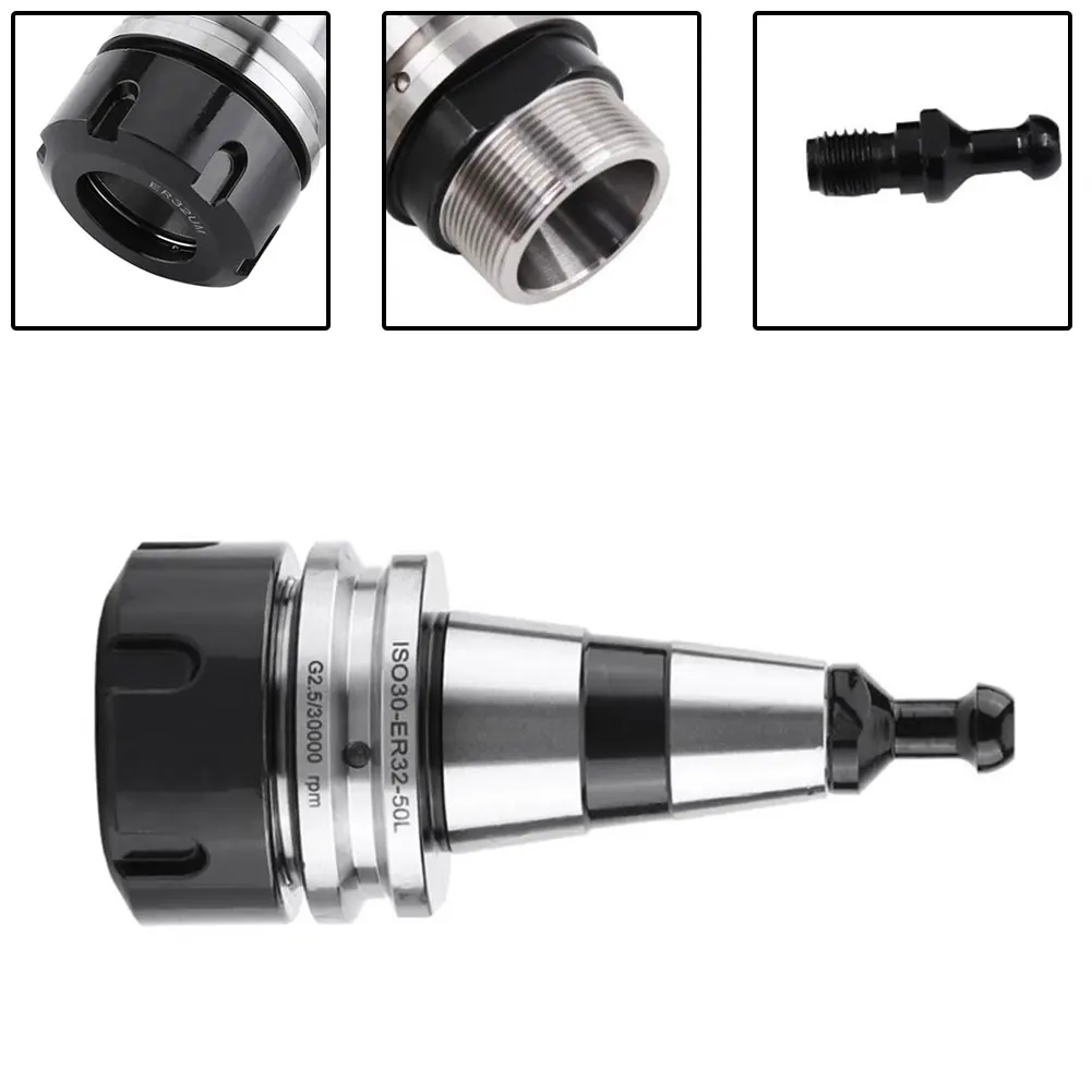 1pcs ISO30 ER32 50L Balance Collet Lathe Chuck CNC Tool Holder With Pull Stud Milling 30000rpm For Drilling Machines
1pcs ISO30 ER32 50L Balance Collet Lathe Chuck CNC Tool Holder With Pull Stud Milling 30000rpm For Drilling Machines