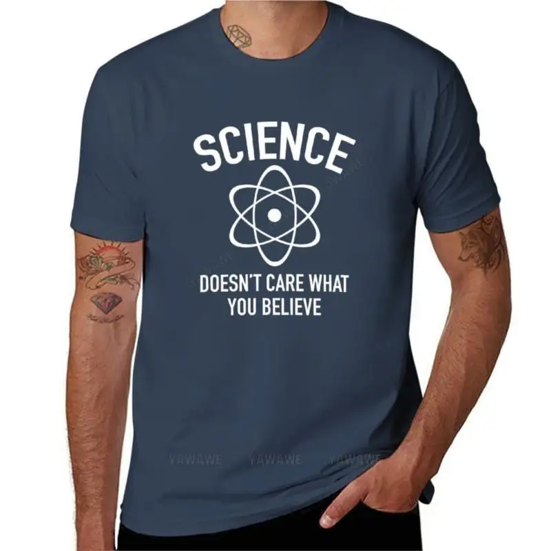 

Футболка с надписью «Наука не заботится о том, в чем вы верите», эстетическая одежда, быстросохнущая футболка, индивидуальные футболки, мужская одежда