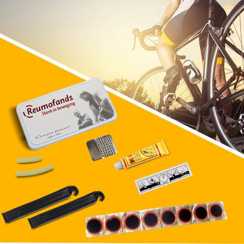 

Emergency Tire Repair Kit Bicycle Flat Tire Repair Kit Tool Set Kit Patch Rubber Fetal Cycling Portable Quick Tire Repair Tool