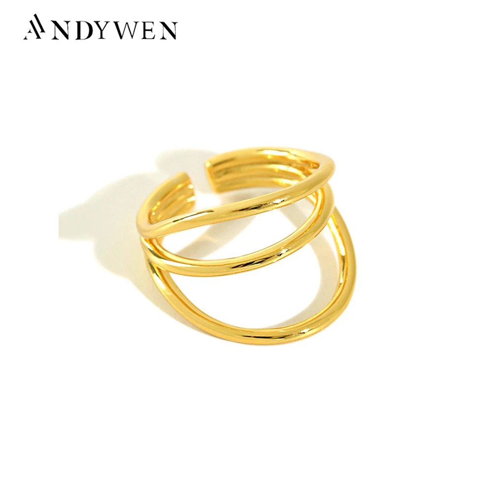Andywen 925 Sterling Silver Gold Three Circle Rings Gold Fashion Fine Jewelry Adjustable Resizable Wedding Circle Rings Jewels
Andywen 925 Sterling Silver Gold Three Circle Rings Gold Fashion Fine Jewelry Adjustable Resizable Wedding Circle Rings Jewels