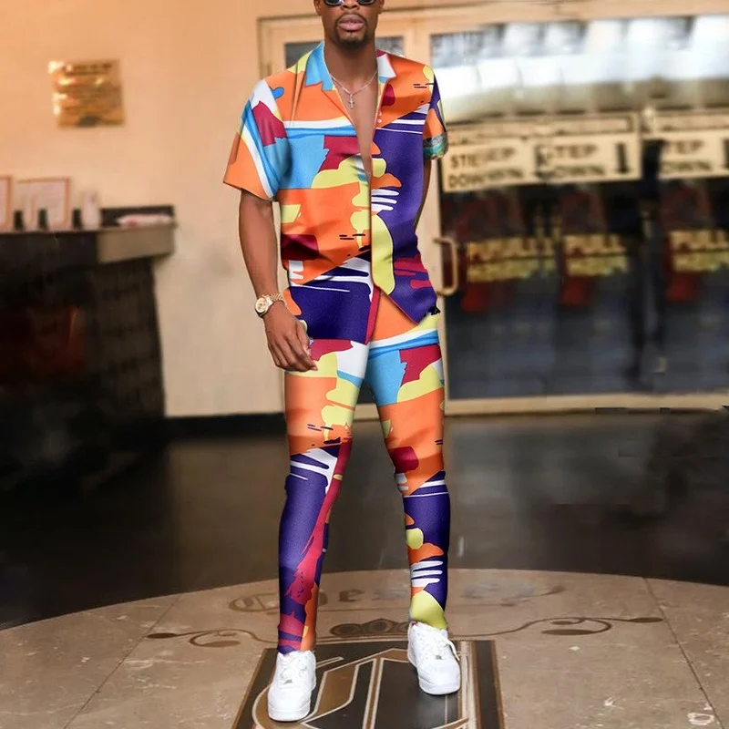 Men Outfit Set 2022 Summer New Fashion Two Piece Set Men's Casual Loose Short-sleeved Shirt and Pants Suit Mens Clothes
Men Outfit Set 2022 Summer New Fashion Two Piece Set Men's Casual Loose Short-sleeved Shirt and Pants Suit Mens Clothes