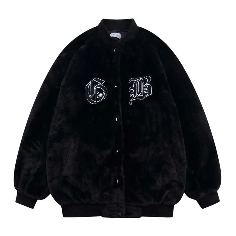 Men's Thicken Jacket Loose Winter Fashion Brand Hip Hop Faux Fu Jacket Imitation Rabbit Hair Cotton Clothes Men's And Women's
Men's Thicken Jacket Loose Winter Fashion Brand Hip Hop Faux Fu Jacket Imitation Rabbit Hair Cotton Clothes Men's And Women's
