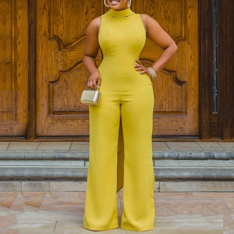 Echoine Women Jumpsuits Sleeveless Summer One-piece Yellow Cut Out Long Backless Slim Fit Wide Leg Overalls Elegant Party Outfit
Echoine Women Jumpsuits Sleeveless Summer One-piece Yellow Cut Out Long Backless Slim Fit Wide Leg Overalls Elegant Party Outfit