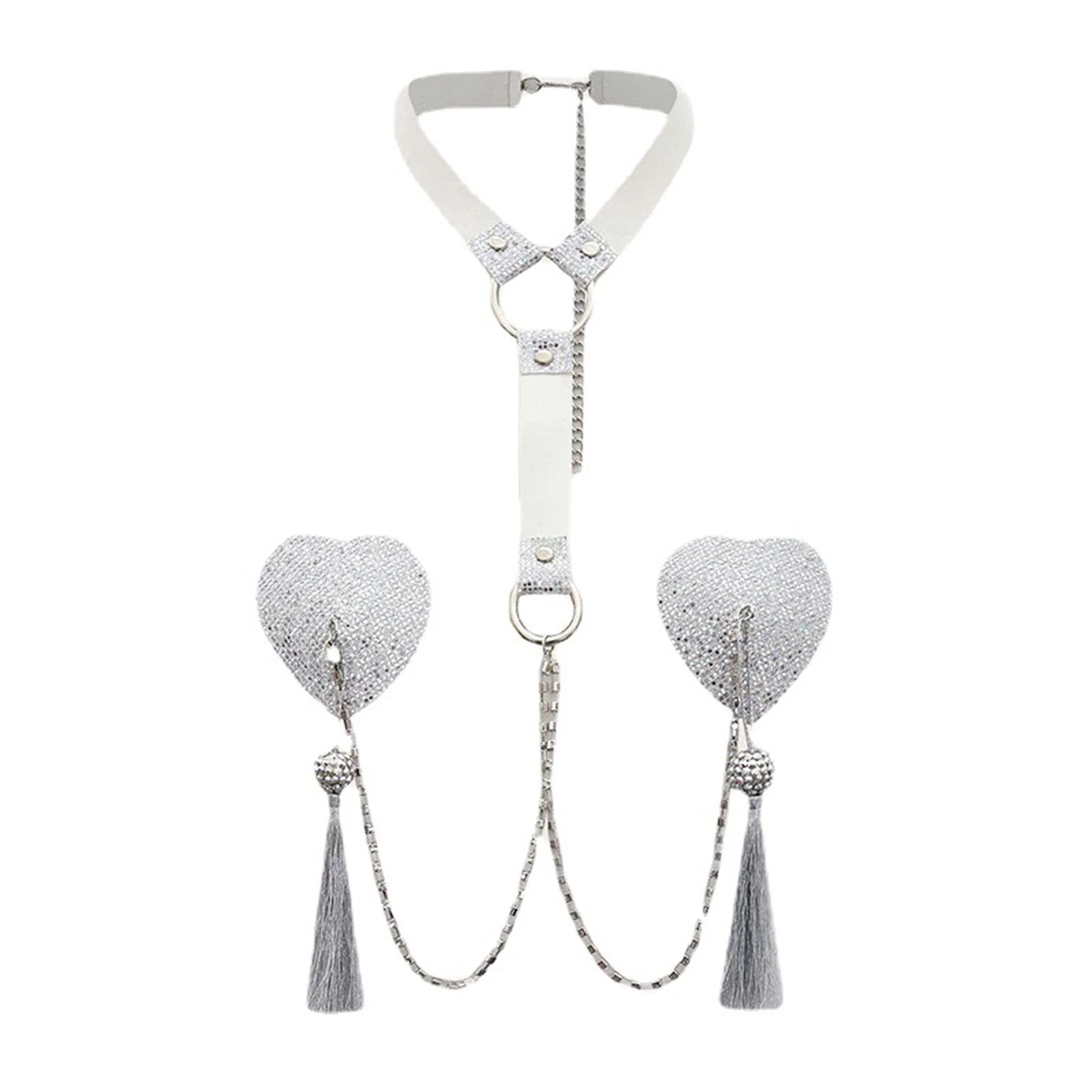 Crystal Cross Nipple Stickers Breast With Choker Heart Tassel Nipple Covers Jewelry Set Luxury Rhinestones Breast Nipple Sticker
Crystal Cross Nipple Stickers Breast With Choker Heart Tassel Nipple Covers Jewelry Set Luxury Rhinestones Breast Nipple Sticker