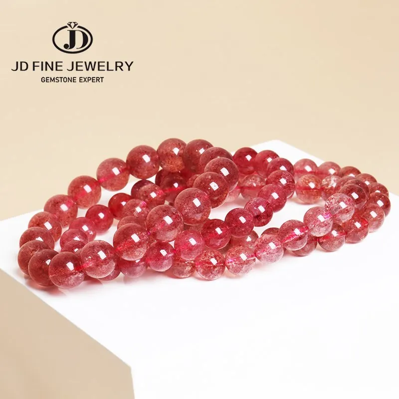 JD High Quality 7A Strawberry Quartz Beads Bracelet Natural Stone Beaded Energy Yoga Bracelet Jewelry for Women Handmade Gifts
JD High Quality 7A Strawberry Quartz Beads Bracelet Natural Stone Beaded Energy Yoga Bracelet Jewelry for Women Handmade Gifts