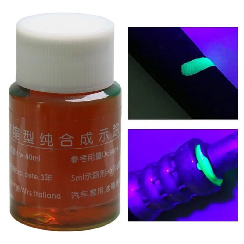 AC Leak Detector Dye Automotive Fluorescent Leak Detection Agent UV Dye Leak Detector Leak Detection Tracer For Engine Oil Leak
AC Leak Detector Dye Automotive Fluorescent Leak Detection Agent UV Dye Leak Detector Leak Detection Tracer For Engine Oil Leak