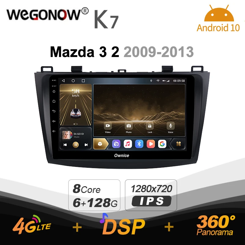 Автомобильный радиоприемник Ownice K7 6G + 128G для Mazda 3 2 2009 - 2013 android 10,0 BT 5,0 с поддержкой интерьера, атмосферная лампа 360 4G LTE 1280*720
Автомобильный радиоприемник Ownice K7 6G + 128G для Mazda 3 2 2009 - 2013 android 10,0 BT 5,0 с поддержкой интерьера, атмосферная лампа 360 4G LTE 1280*720