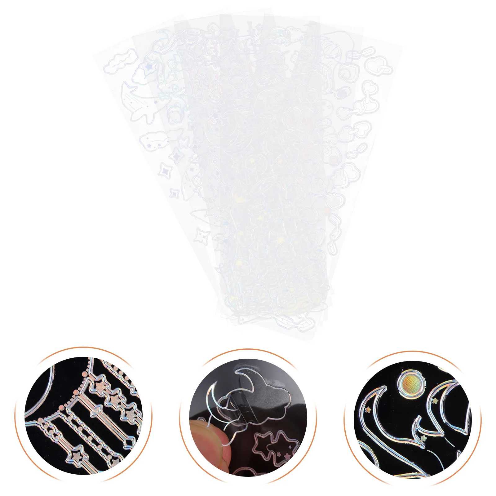 6pcs Scrapbook Stickers Adhesive Decor Shinny Stickers Stickers for Diary Decoration
6pcs Scrapbook Stickers Adhesive Decor Shinny Stickers Stickers for Diary Decoration