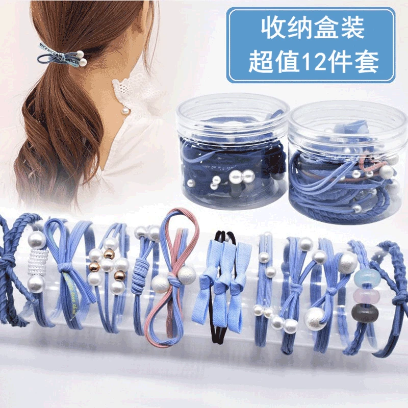 12pcs Korean Fashion Girl Hair Rope Hair Accessories Tie Hair Women Ponytail Bow Elastic Rubber Band Pearl Head Rope Hair Loop
12pcs Korean Fashion Girl Hair Rope Hair Accessories Tie Hair Women Ponytail Bow Elastic Rubber Band Pearl Head Rope Hair Loop
