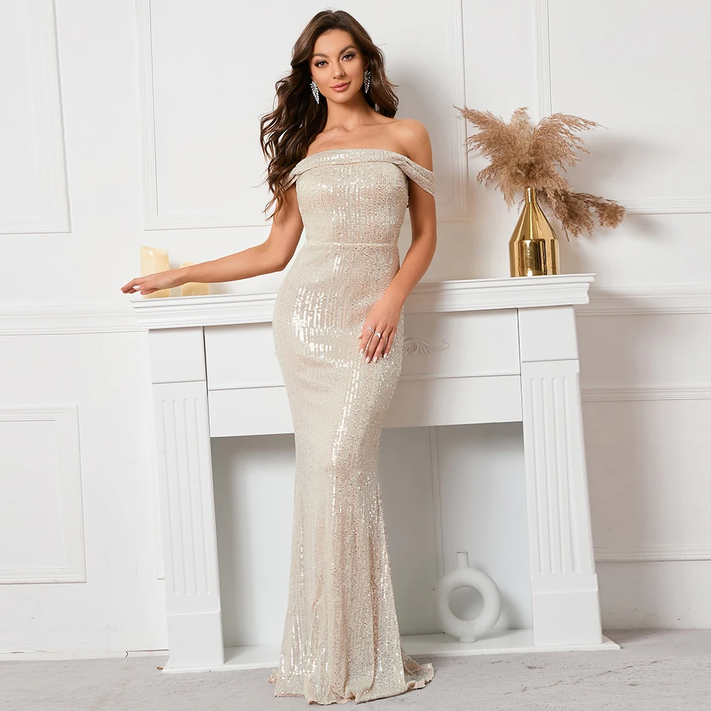 BASREY Sexy Straight Shoulder Fashion Women's Backless Close Fitting Sequin Prom Evening Dress DN80115
BASREY Sexy Straight Shoulder Fashion Women's Backless Close Fitting Sequin Prom Evening Dress DN80115