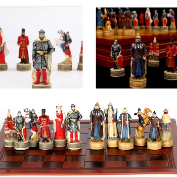 Entertainment Puzzle Chess Set with Exquisitely Carved Character-themed Chess Pieces, Best Board Game for Kids and Adults