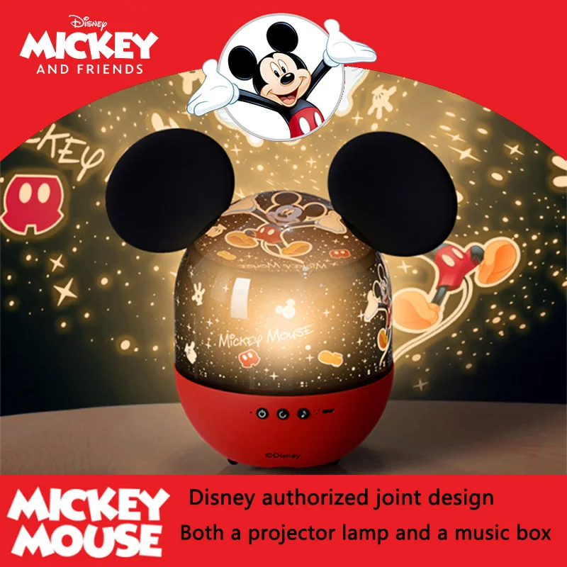 Disney Mickey Mouse Minnie Remote Control Rotating Star Projection Light Night Lamp Music Box Bedroom Decorative Toy Child Gift
Disney Mickey Mouse Minnie Remote Control Rotating Star Projection Light Night Lamp Music Box Bedroom Decorative Toy Child Gift