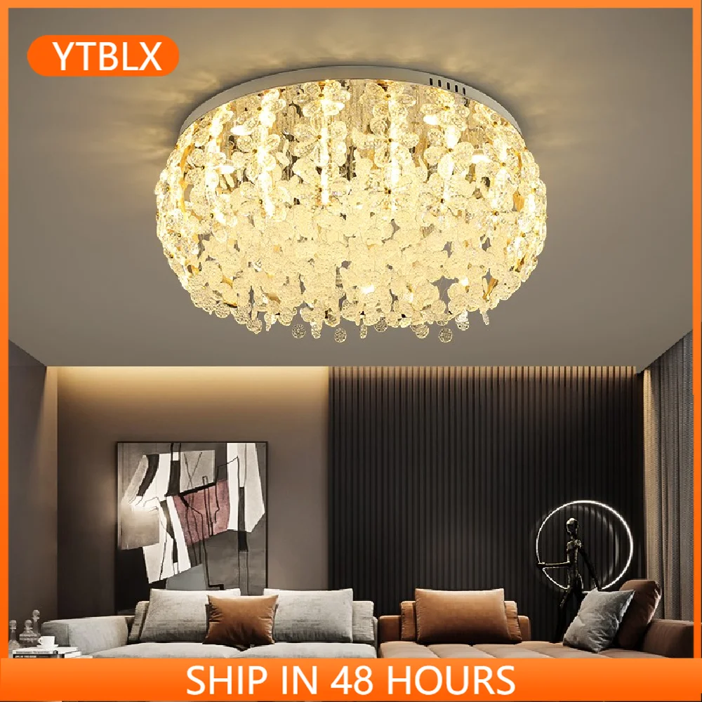 Luxury Round Golden Ceiling Lamp Living Room Dining Room Modern Bedroom Crystal Lamp Nordic Large Home Decoration Led Lamp
Luxury Round Golden Ceiling Lamp Living Room Dining Room Modern Bedroom Crystal Lamp Nordic Large Home Decoration Led Lamp