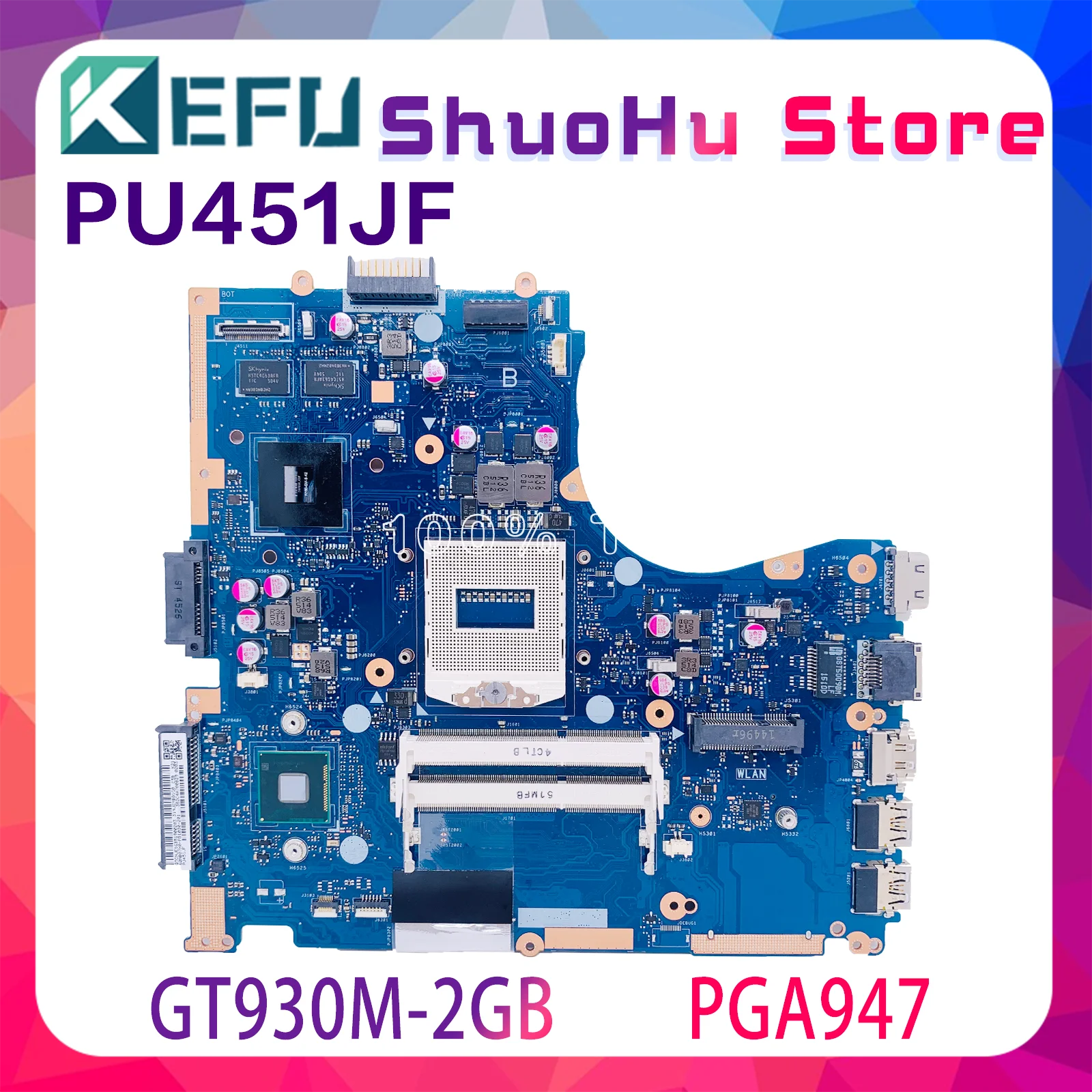 KEFU PU451JF GT930M 2GB N16S-GM-S-A2 DDR3 Mainboard REV 2.0 For ASUS PU451 PU451J PU451JF Laptop Motherboard 100% Fully Tested
KEFU PU451JF GT930M 2GB N16S-GM-S-A2 DDR3 Mainboard REV 2.0 For ASUS PU451 PU451J PU451JF Laptop Motherboard 100% Fully Tested