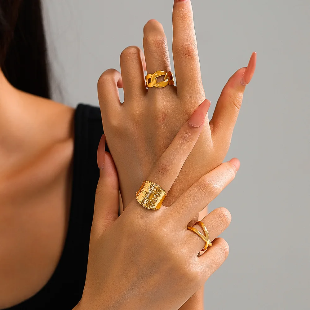 Vintage Cool Stainless Steel Ring Anillo Ringen Anillos Mujer Women Rings Bague Couple Matching Jewlery Accessories
Vintage Cool Stainless Steel Ring Anillo Ringen Anillos Mujer Women Rings Bague Couple Matching Jewlery Accessories