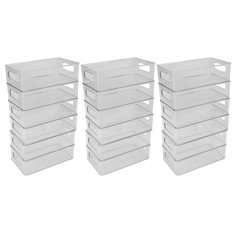 New 18Pcs Refrigerator Organizer Bins Stackable Fridge Organizers With Cutout Handles Clear Plastic Pantry Food Storage Rack
New 18Pcs Refrigerator Organizer Bins Stackable Fridge Organizers With Cutout Handles Clear Plastic Pantry Food Storage Rack