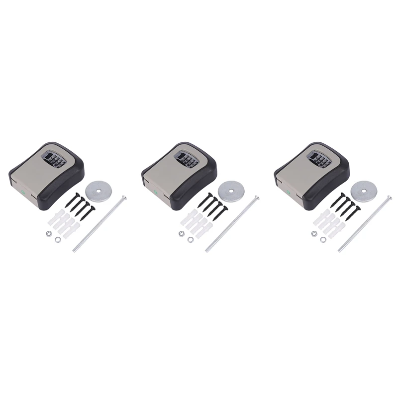 3X Key Lock Box Wall Mounted Aluminum Alloy Key Safe Box 4 Digit Combination Key Storage Lock Box Indoor Outdoor
3X Key Lock Box Wall Mounted Aluminum Alloy Key Safe Box 4 Digit Combination Key Storage Lock Box Indoor Outdoor