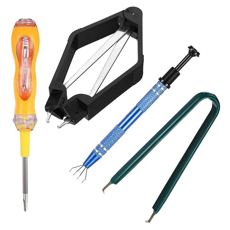 4 Pcs IC Chip Remover Tool IC PLCC Chip Extraction Tool Extractor Puller 4-Claw Prongs Grabber Switch Test Pencil Tool
4 Pcs IC Chip Remover Tool IC PLCC Chip Extraction Tool Extractor Puller 4-Claw Prongs Grabber Switch Test Pencil Tool