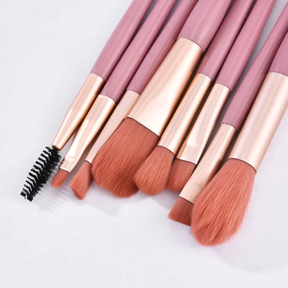 

8Pcs/Sets Professional Pastel Color Natural Hair Makeup Brushes Foundation Powder Blush Eyeshadow Eyebrow Blending Brush Tools