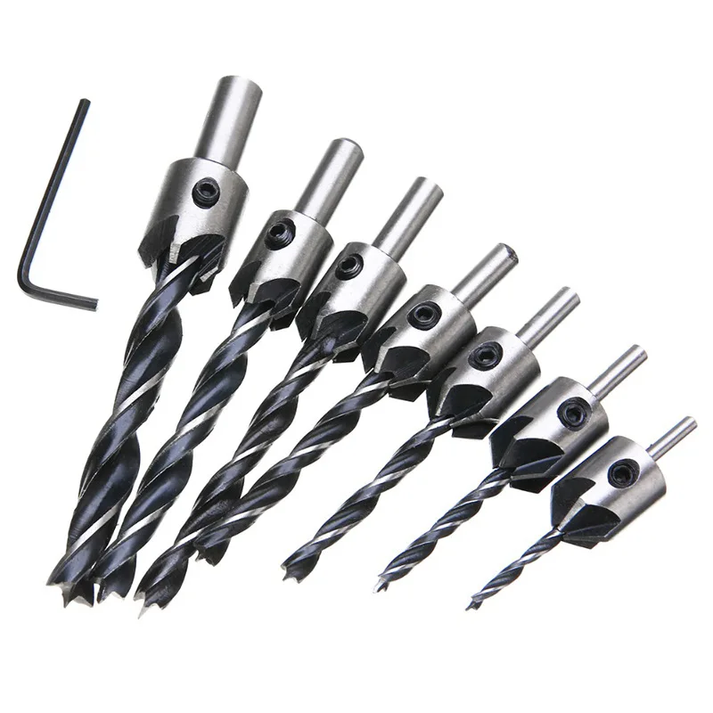 4/7 Pcs Flute Countersink Drill Bit Set Screw Woodworking Chamfer Tool 3-6mm Stock Offer Opener woodworking drill set
4/7 Pcs Flute Countersink Drill Bit Set Screw Woodworking Chamfer Tool 3-6mm Stock Offer Opener woodworking drill set
