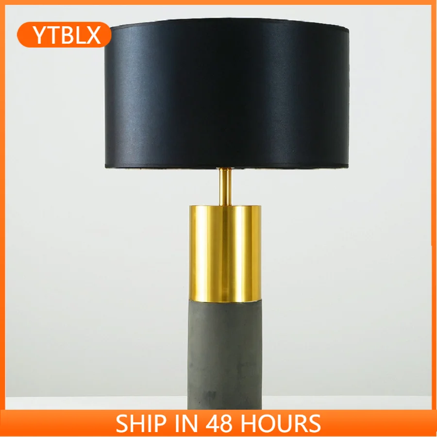 LukLoy Modern Vintage LED Table Lamps for Living Room Bedroom Bedside Black Drum Fabric Shade Nightstand Lamp Cement Table Light
LukLoy Modern Vintage LED Table Lamps for Living Room Bedroom Bedside Black Drum Fabric Shade Nightstand Lamp Cement Table Light