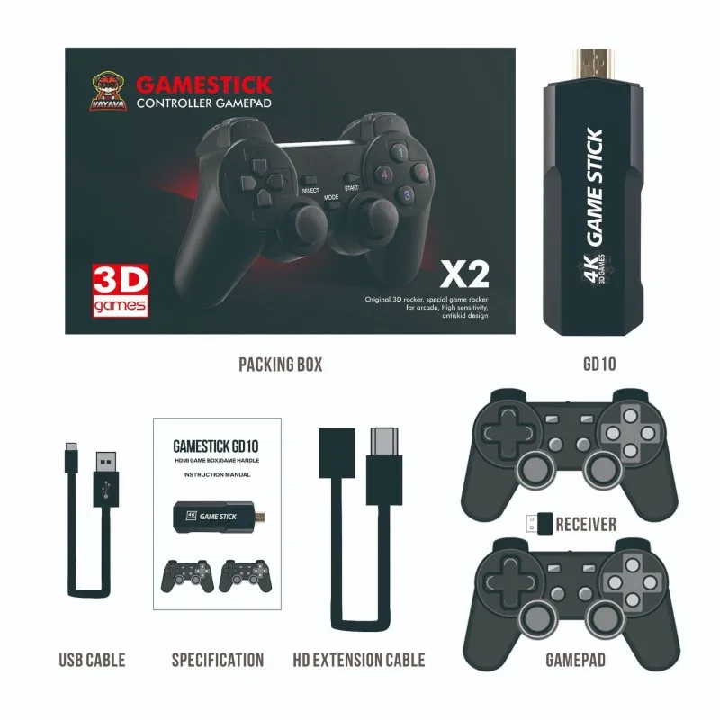 Домашняя игровая консоль HDMI, игровая консоль высокой четкости 4K, с ручкой беспроводного управления 2,4 ГГц, 64 ГБ, 20000 + игр
Домашняя игровая консоль HDMI, игровая консоль высокой четкости 4K, с ручкой беспроводного управления 2,4 ГГц, 64 ГБ, 20000 + игр