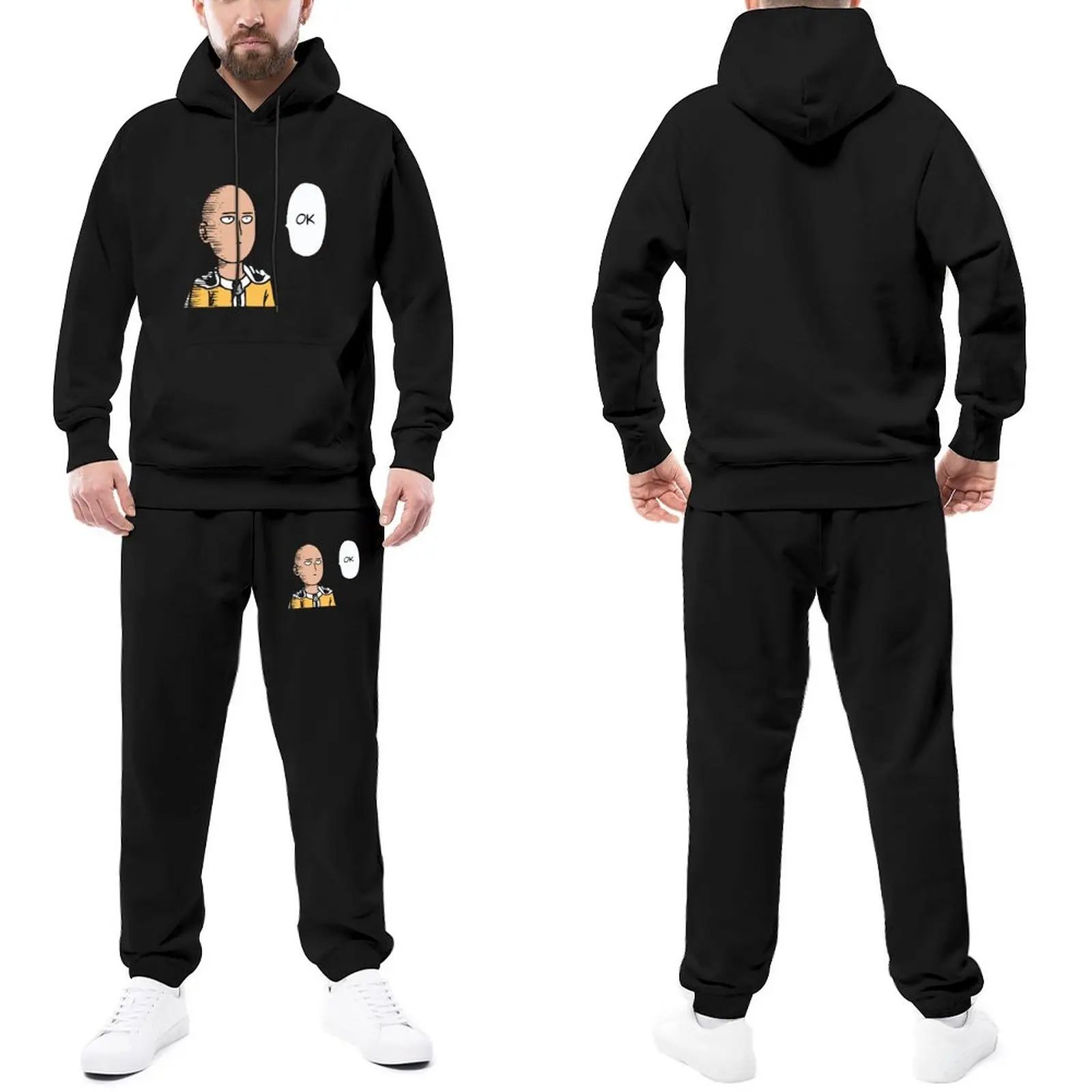 Спортивные костюмы One Punch Man Merch, повседневные спортивные комплекты, естественные оттенки, чистые японские костюмы с капюшоном, Ретро толстов... 
Спортивные костюмы One Punch Man Merch, повседневные спортивные комплекты, естественные оттенки, чистые японские костюмы с капюшоном, Ретро толстов...